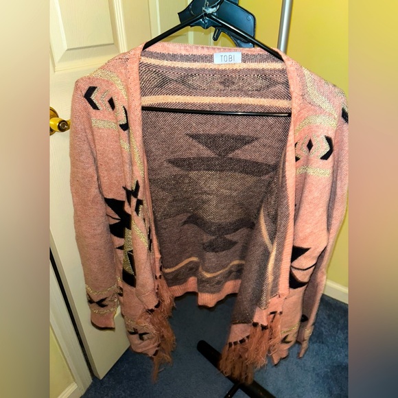 Tobi Tops - Women’s Aztec Design Cardigan